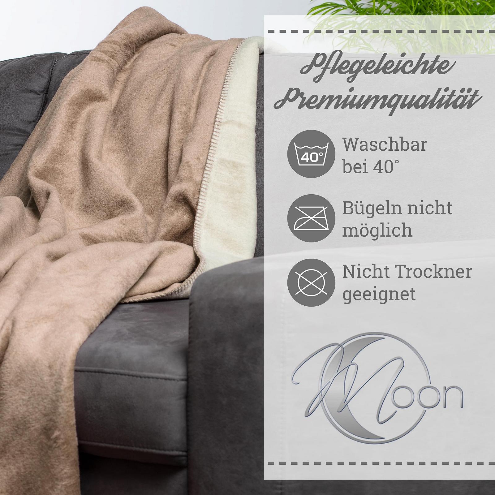 Двосторонній вовняний плед Moon Luxury, фото №5 Двосторонній вовняний плед Moon Luxury, фото №5