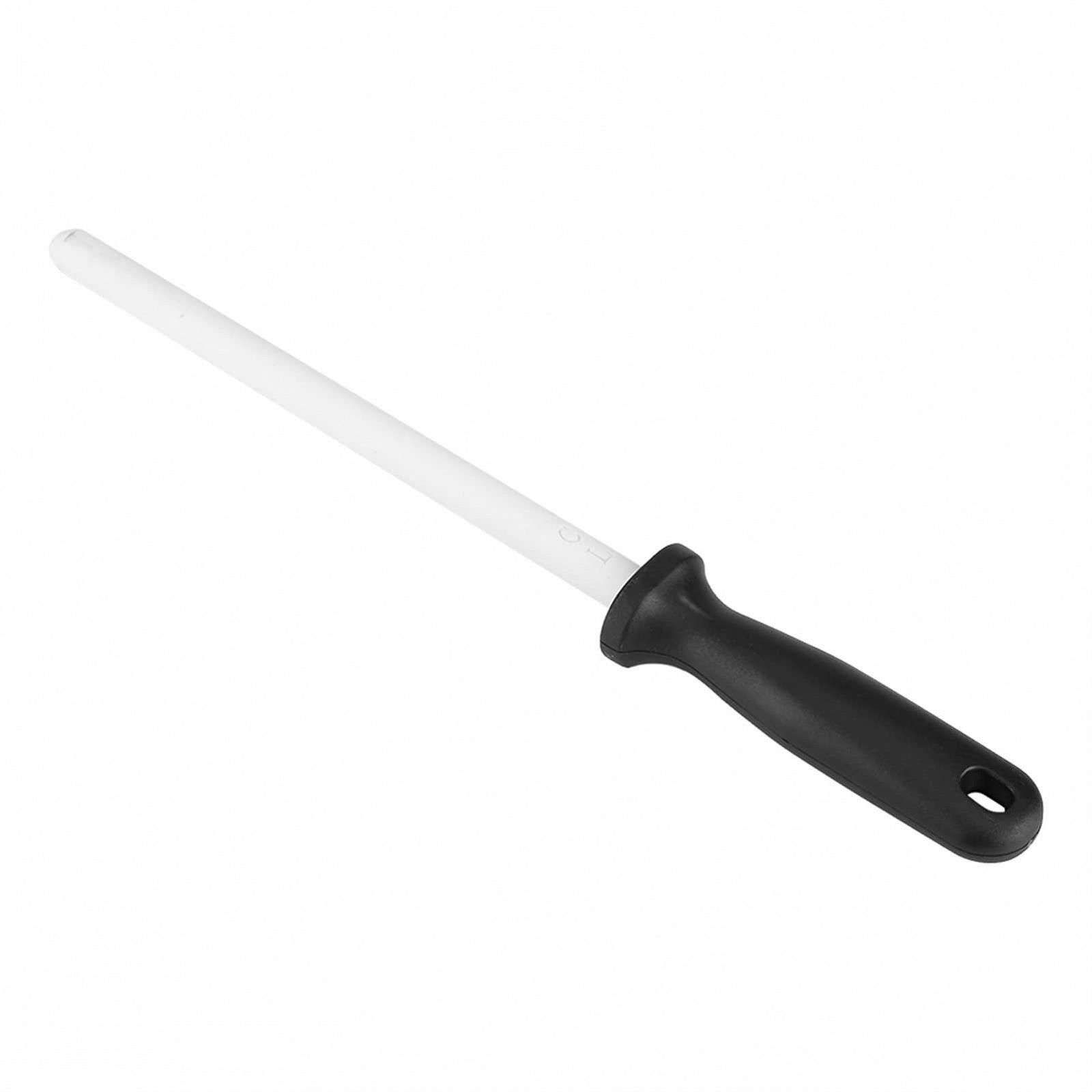 Мусат керамический Ceramic Sharpening Rod 8 дюймов высокая твердость ABS-ручка Black White, фото №1