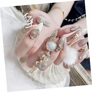 Украшение для ногтей Healvian Кристаллы для ногтей, драгоценные камни, украшения для ногтей, стразы для ногтей 3D DIY аппликации, набор блесток из 3 штук synthetic.ua - Фото 1