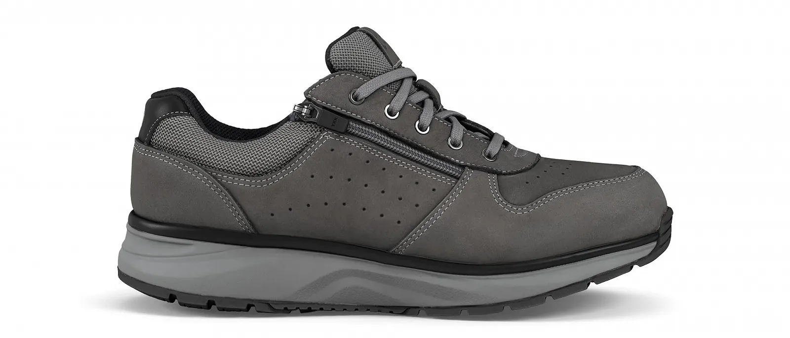 Кросівки JOYA Dynamo Zip Сірий для чоловіків на шнурівці в стилі ретро з додатковою блискавкою, фото №1