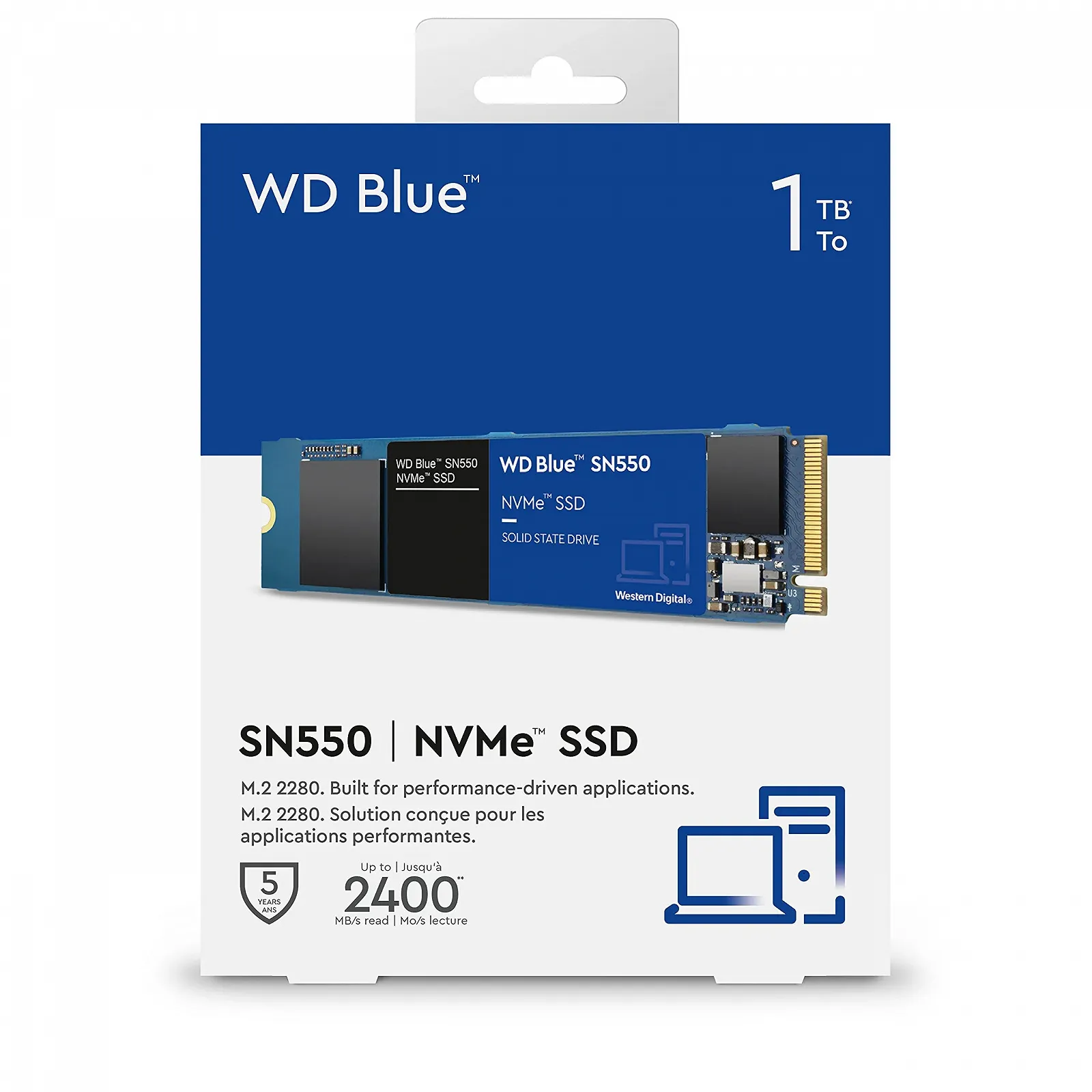SSD-накопитель Western Digital Blue SN550 1ТБ M.2 PCIe NVMe Blue, фото №4 SSD-накопитель Western Digital Blue SN550 1ТБ M.2 PCIe NVMe Blue, фото №4
