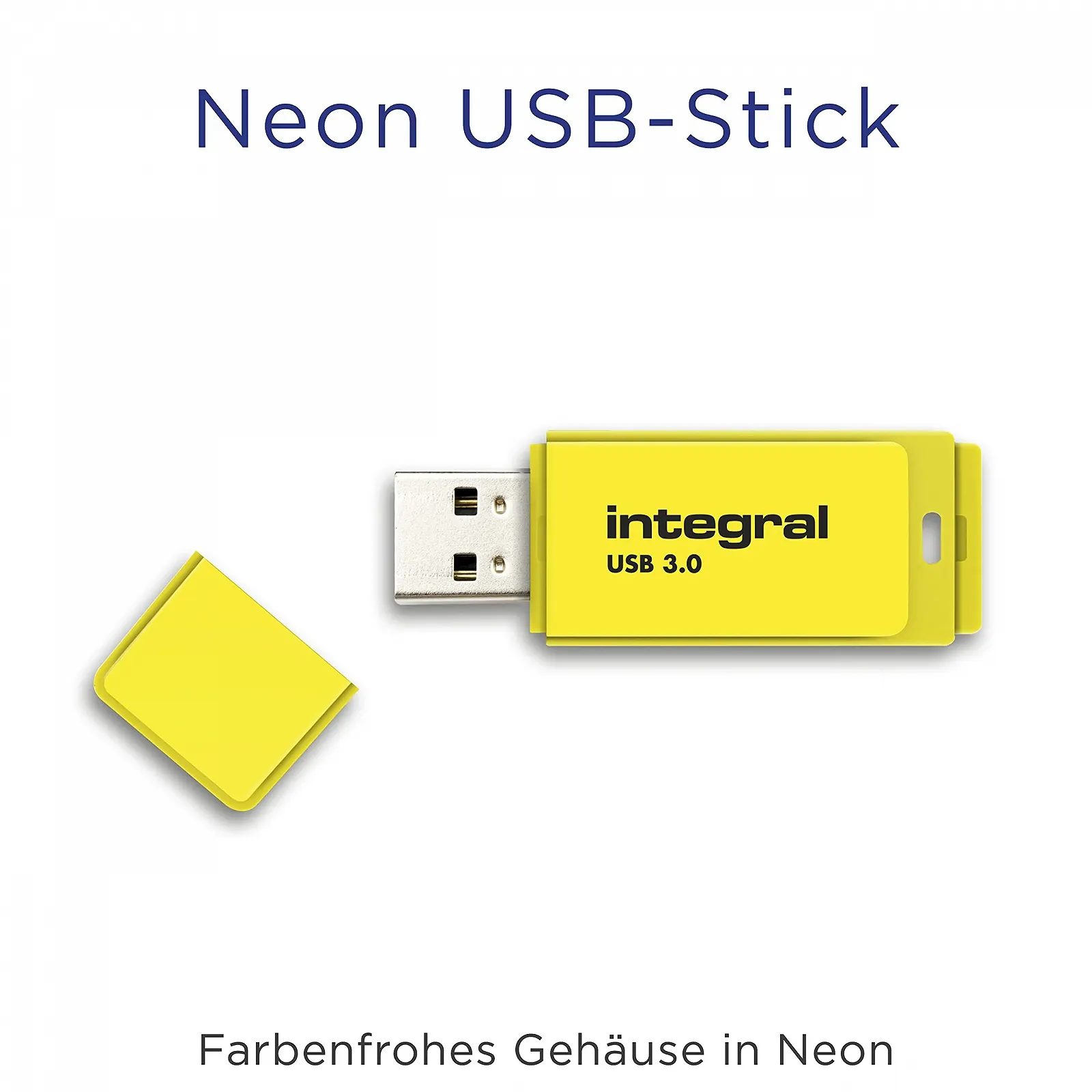 Флеш-диск Integral Neon 128 GB USB 3.0 Yellow, фото №3 Флеш-диск Integral Neon 128 GB USB 3.0 Yellow, фото №3