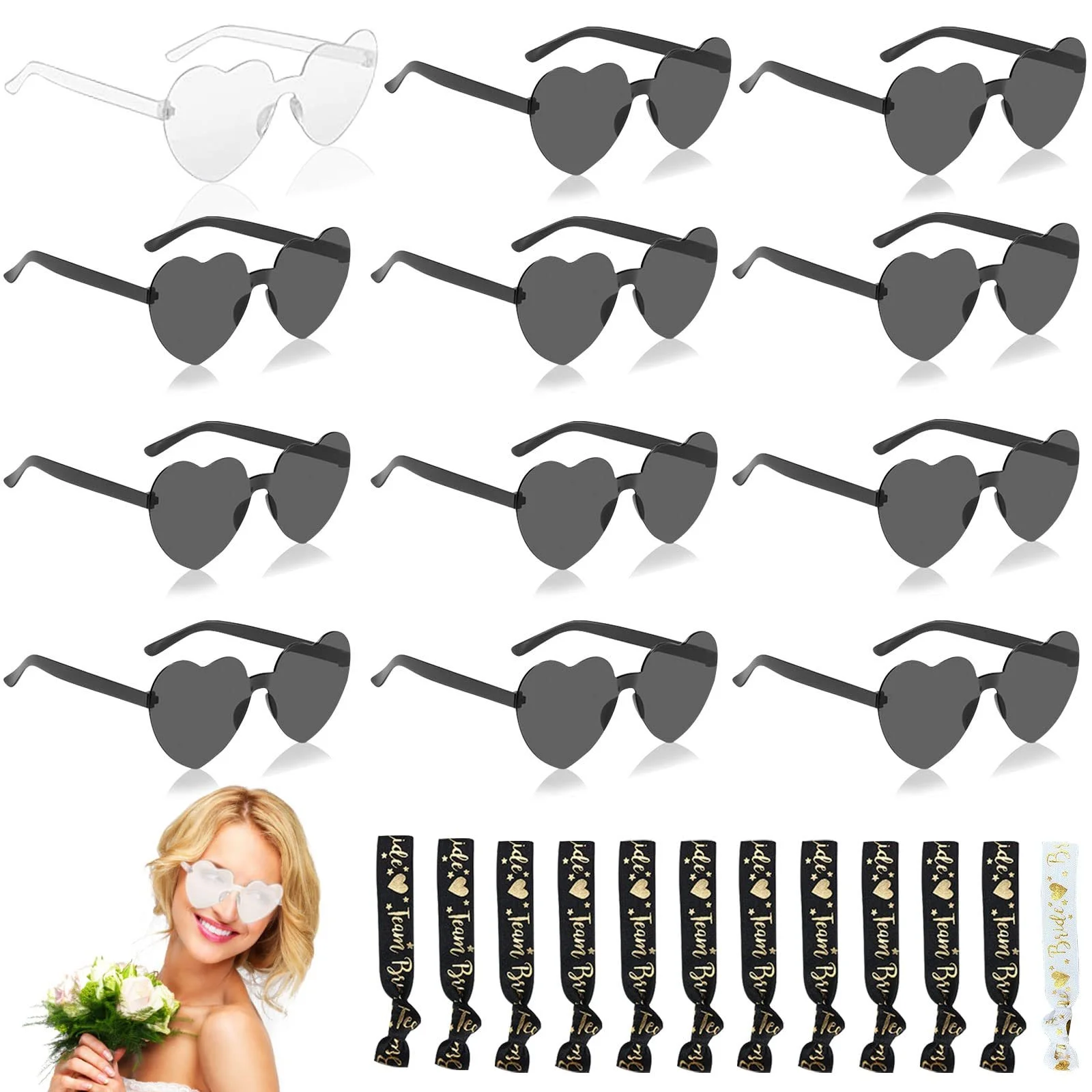 Сонцезахисні Окуляри Серце Leonshco Чорний, фото №1