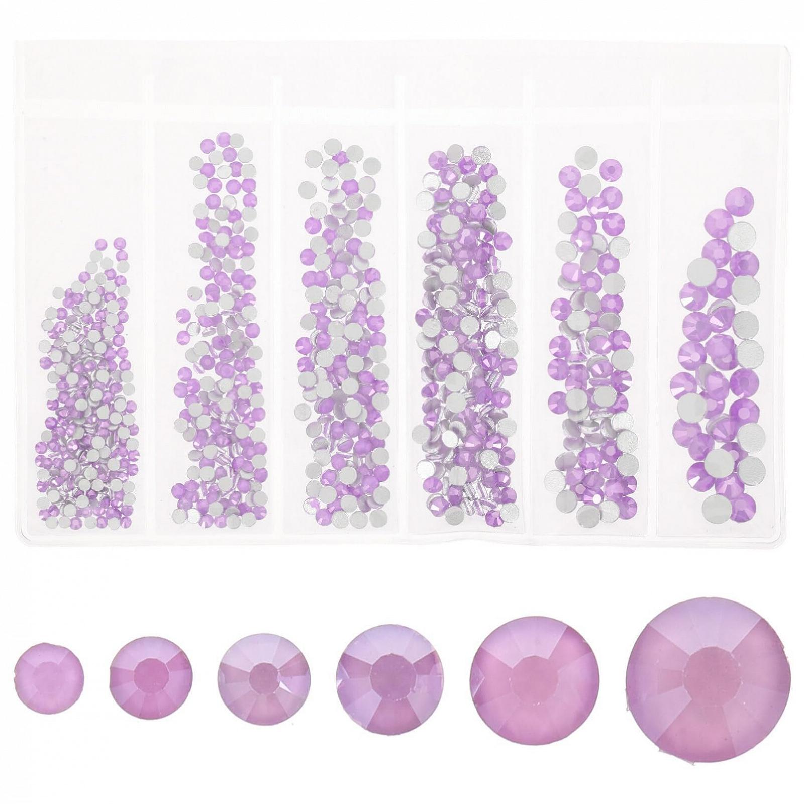 Круглі Стрази Beavorty 820 штМаленькі, Скло, Міні, Фіолетові, фото №4