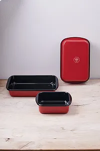 Форма для запікання Riess Classic Colour 0434-019 32х19х5.5 см емальована червона/чорна synthetic.ua - Фото 1