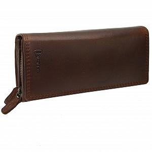 Кошелек кожаный Flevado Italy Pedro Design Женский Oiled Full Leather, коричневый, Modern - Фото 1