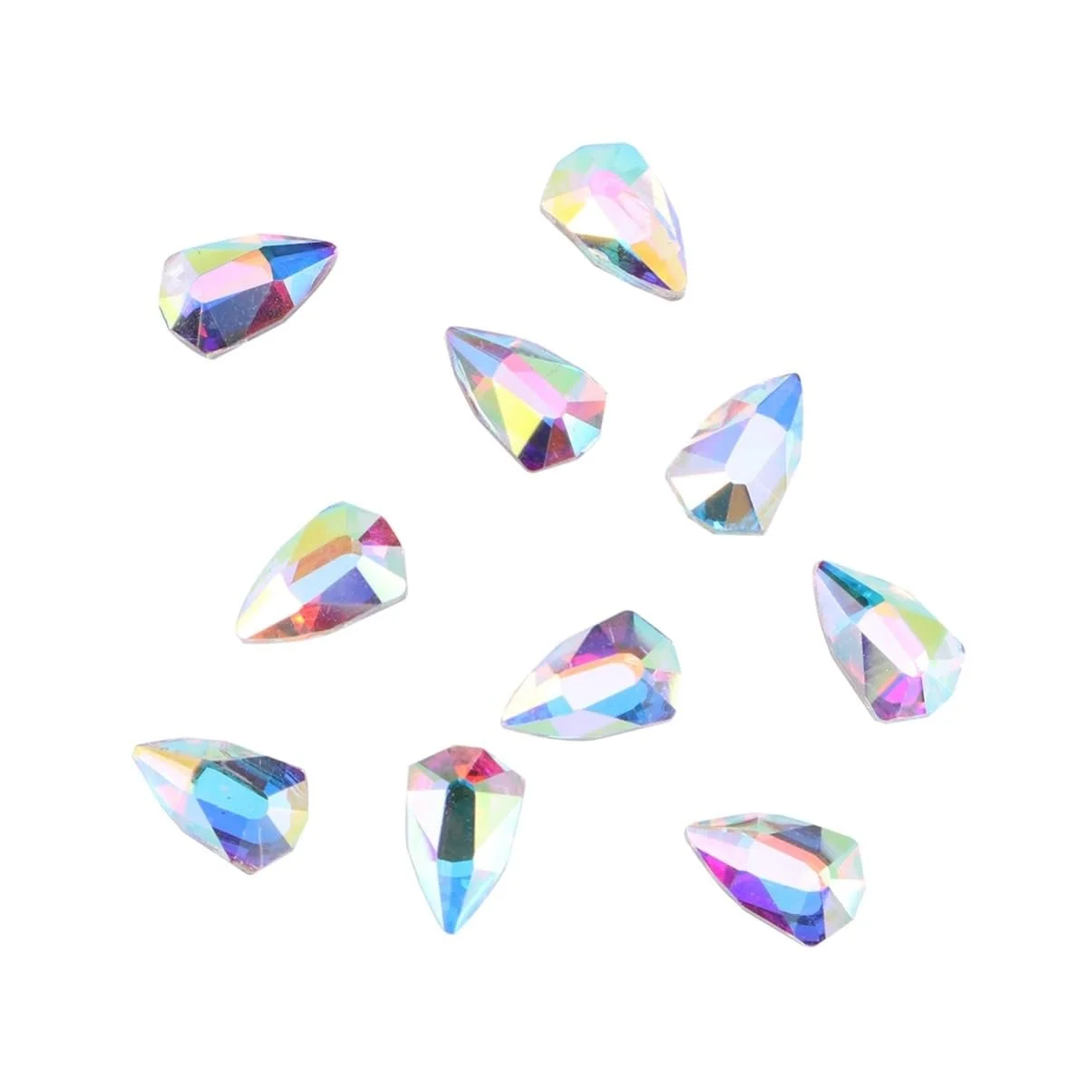 Стразы для ногтей Healvian 3 набора Кристалл драгоценные камни плоские задники для маникюра 10 штук * 3, фото №4