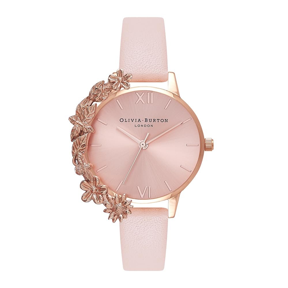 Жіночий аналоговий кварцовий годинник Olivia Burton Case Cuffs OB16CB11 з червоним шкіряним ремінцем, фото №1