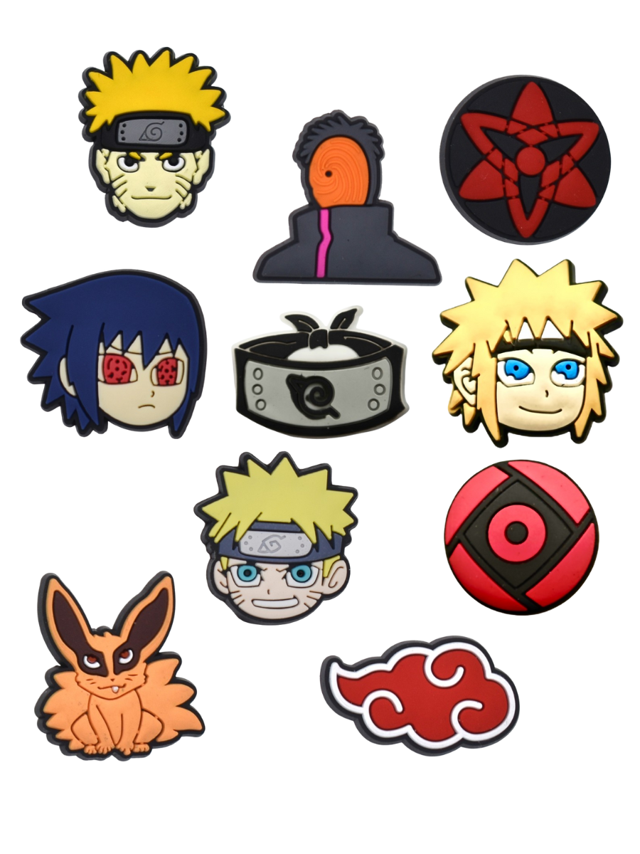 Джибитсы Наруто Naruto аниме Jibbitz 10 шт аксессуары Крокс украшение Dz_141_2, фото №1