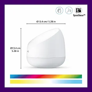 Настольная лампа WiZ Tunable White and Color Squire 620 лм WiFi RGB Диммируемая Белая synthetic.ua - Фото 1