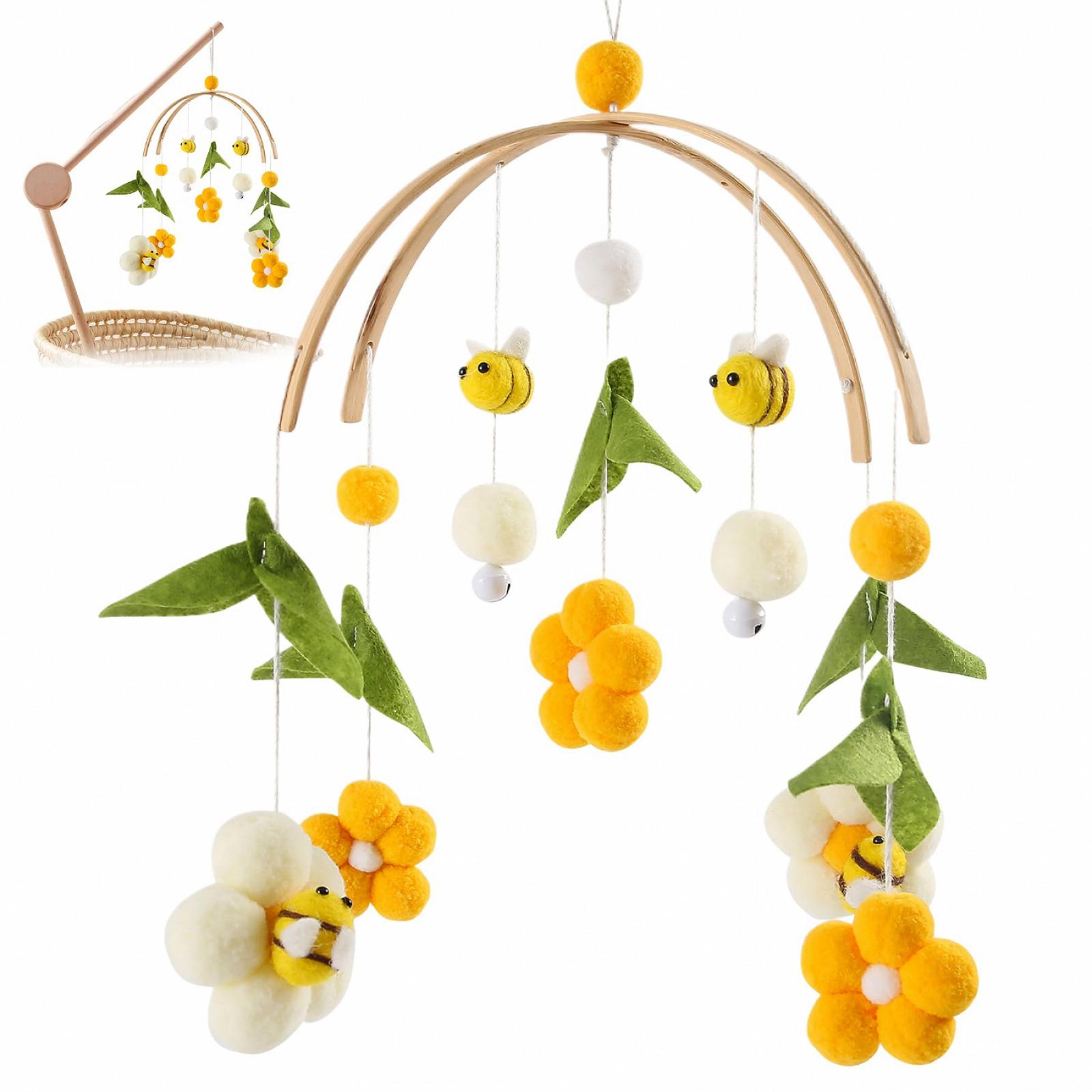 Мобиль Baby Crib Подвесной Мобиль Цветы и Пчелы с Колокольчиком для Кроватки, фото №2
