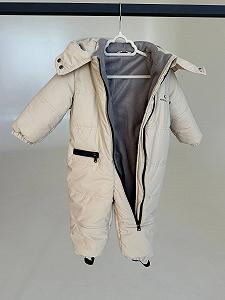 Демісезонний дитячий комбінезон 74-110 р весна/осінь Голд бежевий бархат synthetic.ua - Фото 1