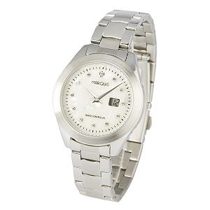 Женские радиоуправляемые часы MARQUIS Elegant (механизм Junghans), перламутровый циферблат с кристаллами - 964.4100, Ремешок - Фото 1