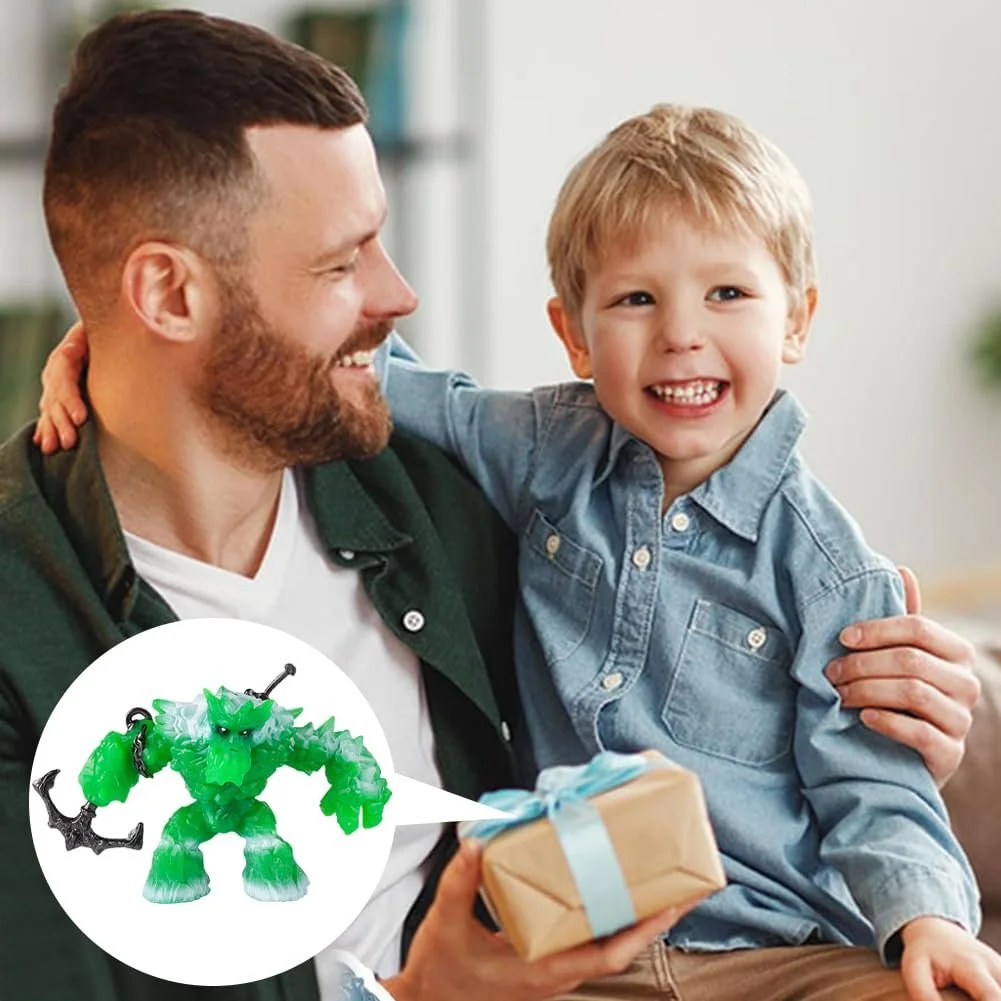 Колекційна фігурка SKIPTHYBER Creatures Mythical Ice Monster з магічним мечем та киркою, фото №6