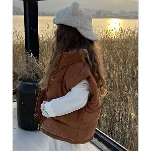 Детский вельветовый жилет с флисовой подкладкой, без рукавов, для малышей, мальчиков, с практичными карманами synthetic.ua - Фото 1