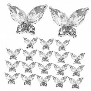 Украшения для ногтей Бабочка FRCOLOR, камни для маникюра, хрустальные украшения для ногтей в форме бабочек, ледяные украшения для ногтей, пачка из 100 штук - Фото 1