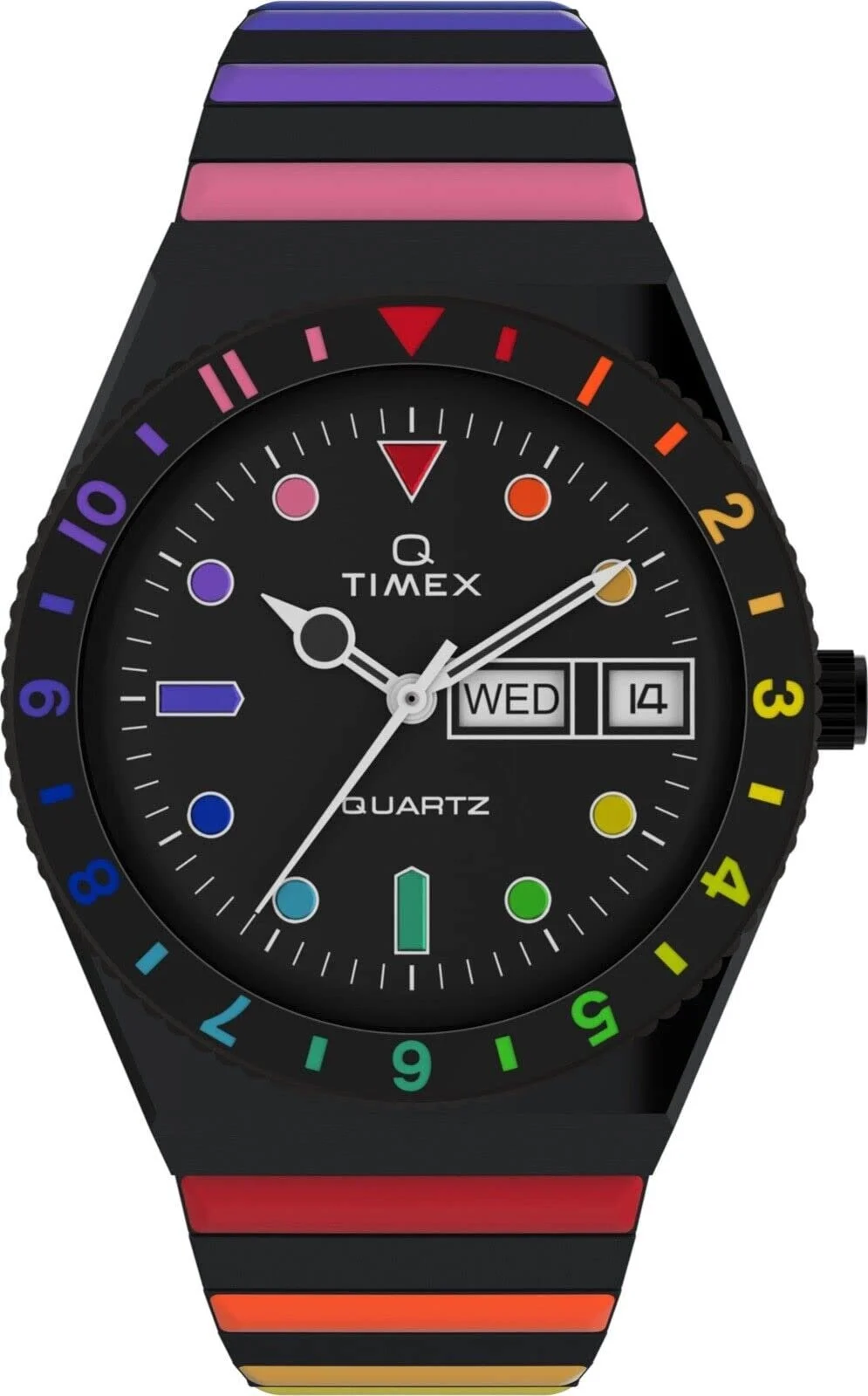 Женские аналоговые часы Timex Q Rainbow, фото №1 Женские аналоговые часы Timex Q Rainbow, фото №1