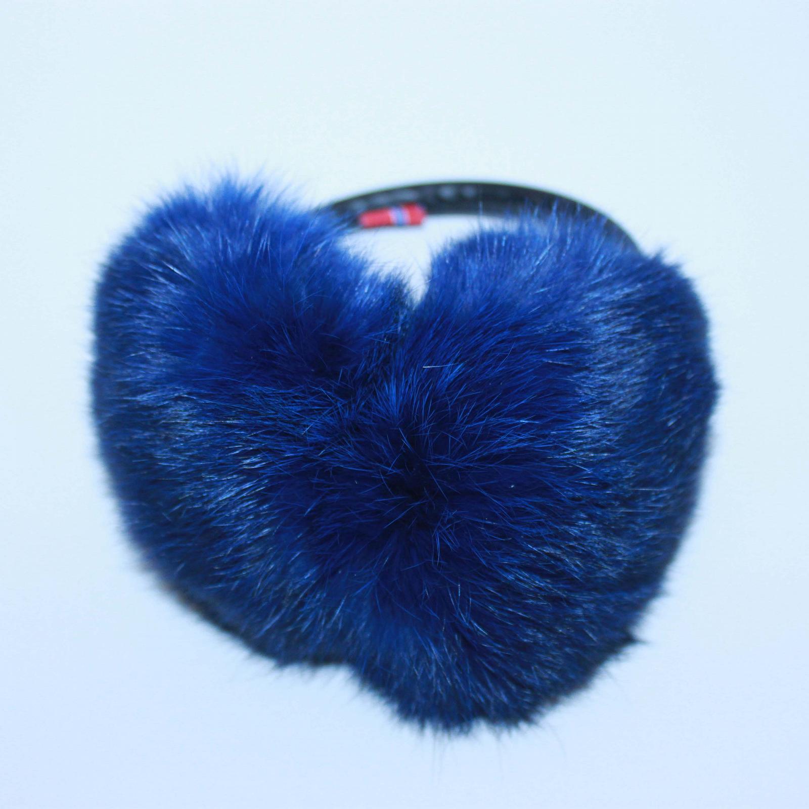 Меховые наушники SnowyWin Натуральный Мех Кролика Синий 010755, фото №6 Меховые наушники SnowyWin Натуральный Мех Кролика Синий 010755, фото №6