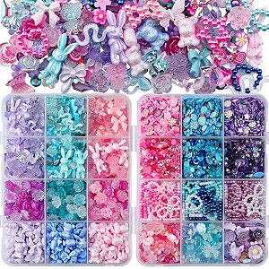 Набір для нігтів 3D Метелик Троянда Квітка Бант Кролик Ведмідь 2050 шт. - Фото 1