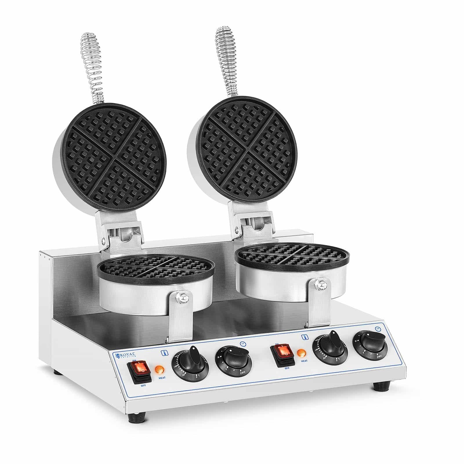 Вафельница Royal Catering, двойная, круглая, 50-300 °C, таймер: 1-5 мин, 2600 Вт, фото №1