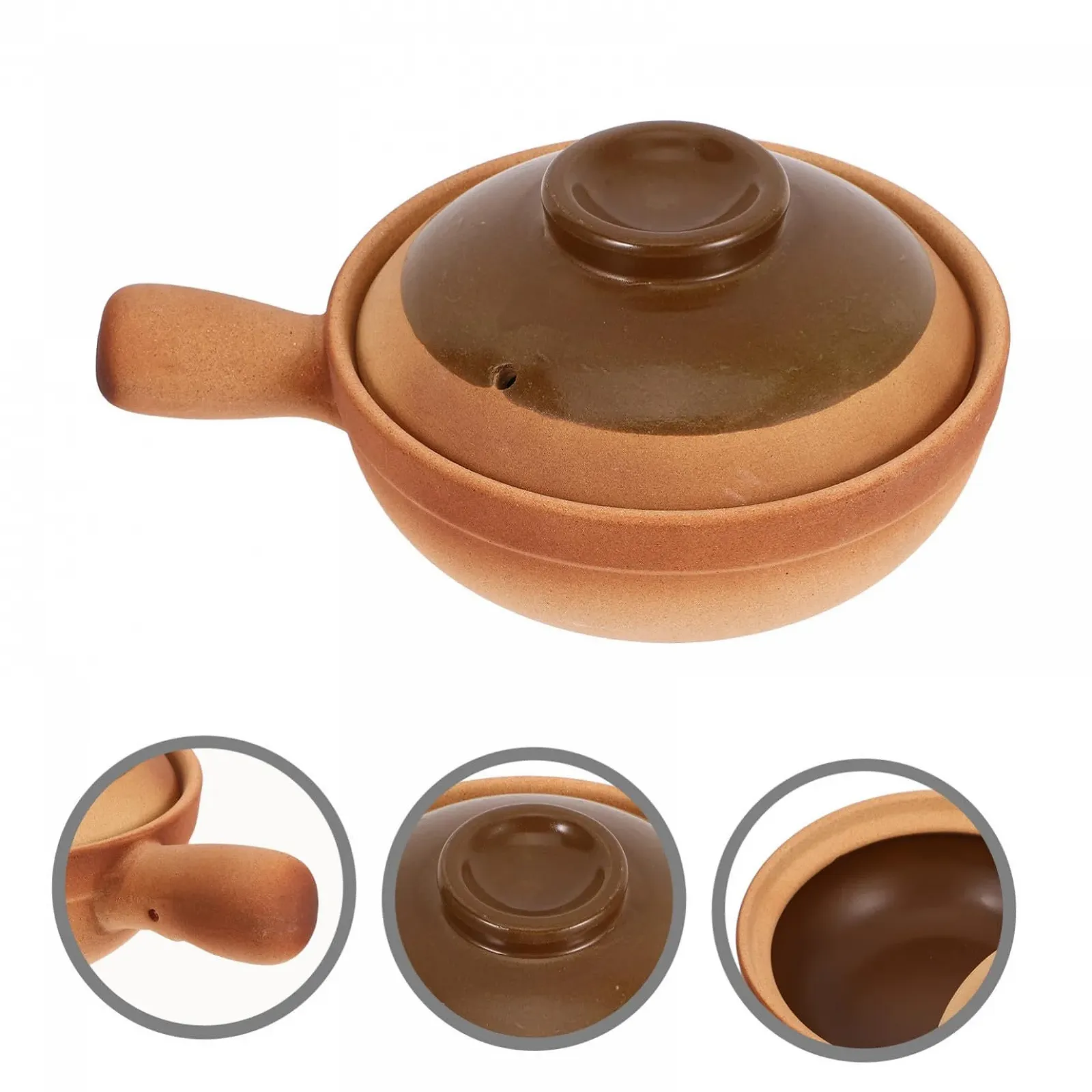 Кастрюля TOYANDONA керамическая с крышкой для тушения и риса, фото №9