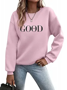 Джемпер Minetom Женский с принтом букв, с длинными рукавами, пуловер с круглым вырезом на осень/зиму, свободный, повседневный топ для спорта, Streetwear, без капюшона - Фото 1