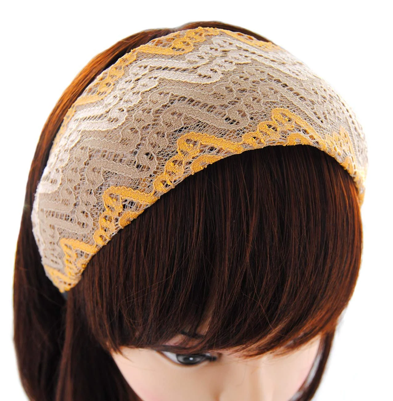 Пов'язка на голову Axy Lady Look HRST3 Широка 8 см Жовтий/Бежевий, фото №1 Пов'язка на голову Axy Lady Look HRST3 Широка 8 см Жовтий/Бежевий, фото №1