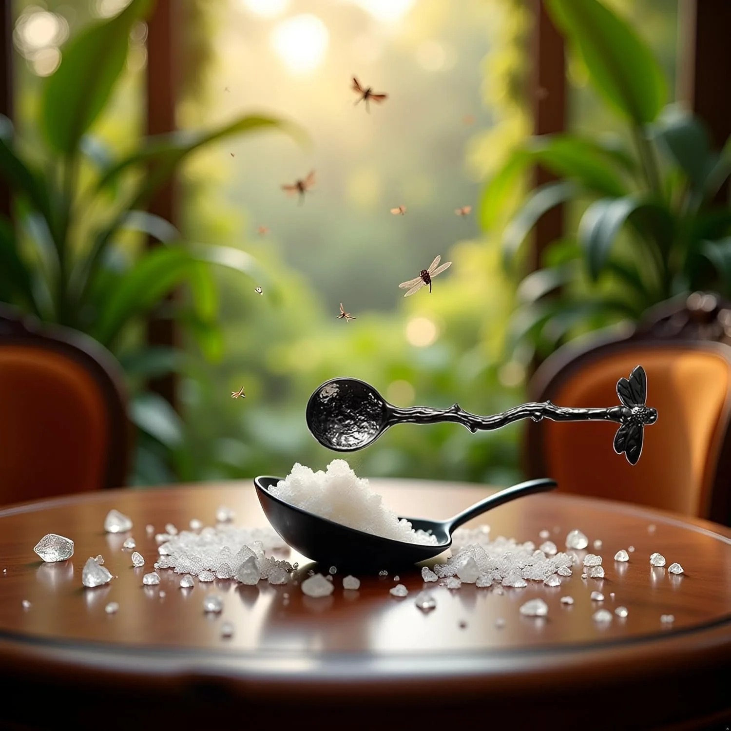 Ложка чайна Gun Black Retro Dragonfly з нержавіючої сталі для кави, чаю, десертів та тортів з довгою ручкою, антична, фото №8