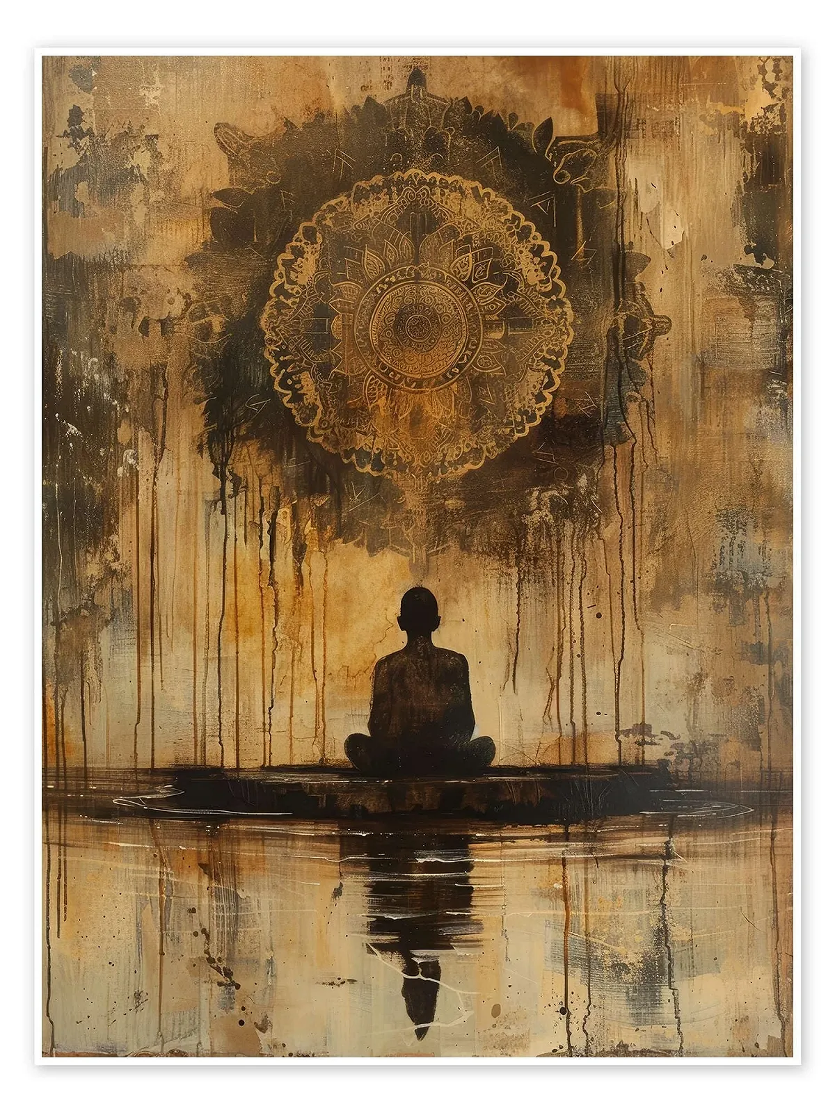 Постер DejaReve Inner Peace 50 x 70 см Золотой, фото №1 Постер DejaReve Inner Peace 50 x 70 см Золотой, фото №1