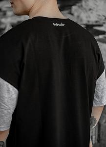 Футболка FreeDom черная с серым synthetic.ua - Фото 1