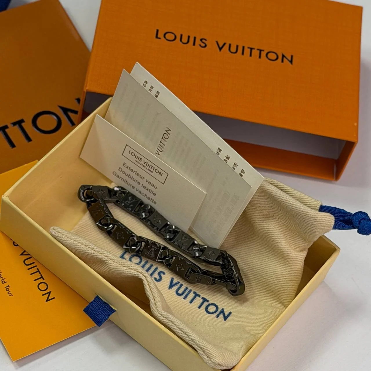 Чоловічий браслет Louis Vuitton, Чорний, фото №6 Чоловічий браслет Louis Vuitton, Чорний, фото №6