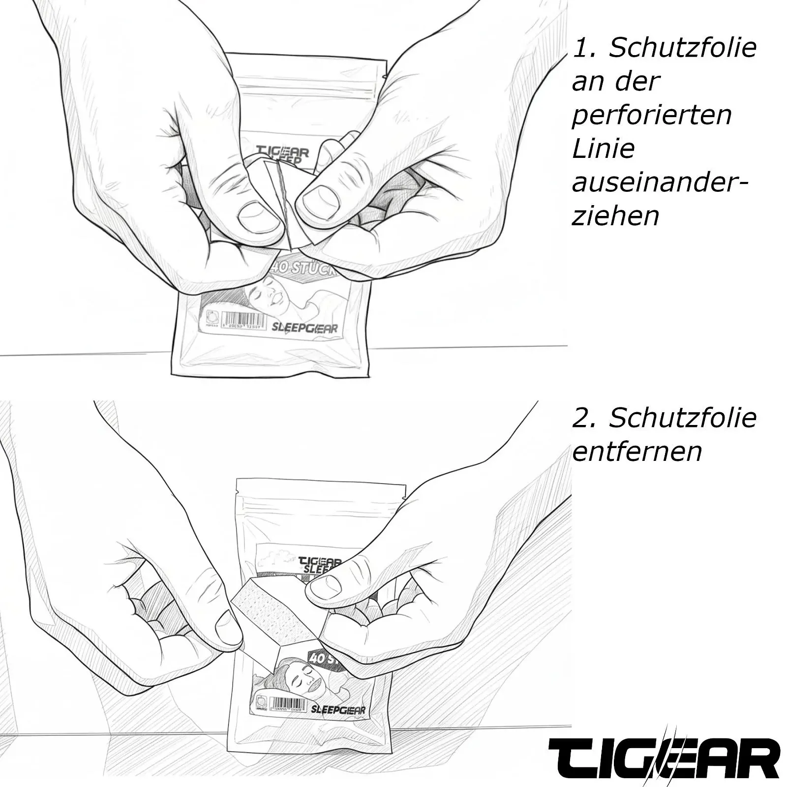 Пластыри для рта TIGEAR Sleep, 40 шт., фото №4