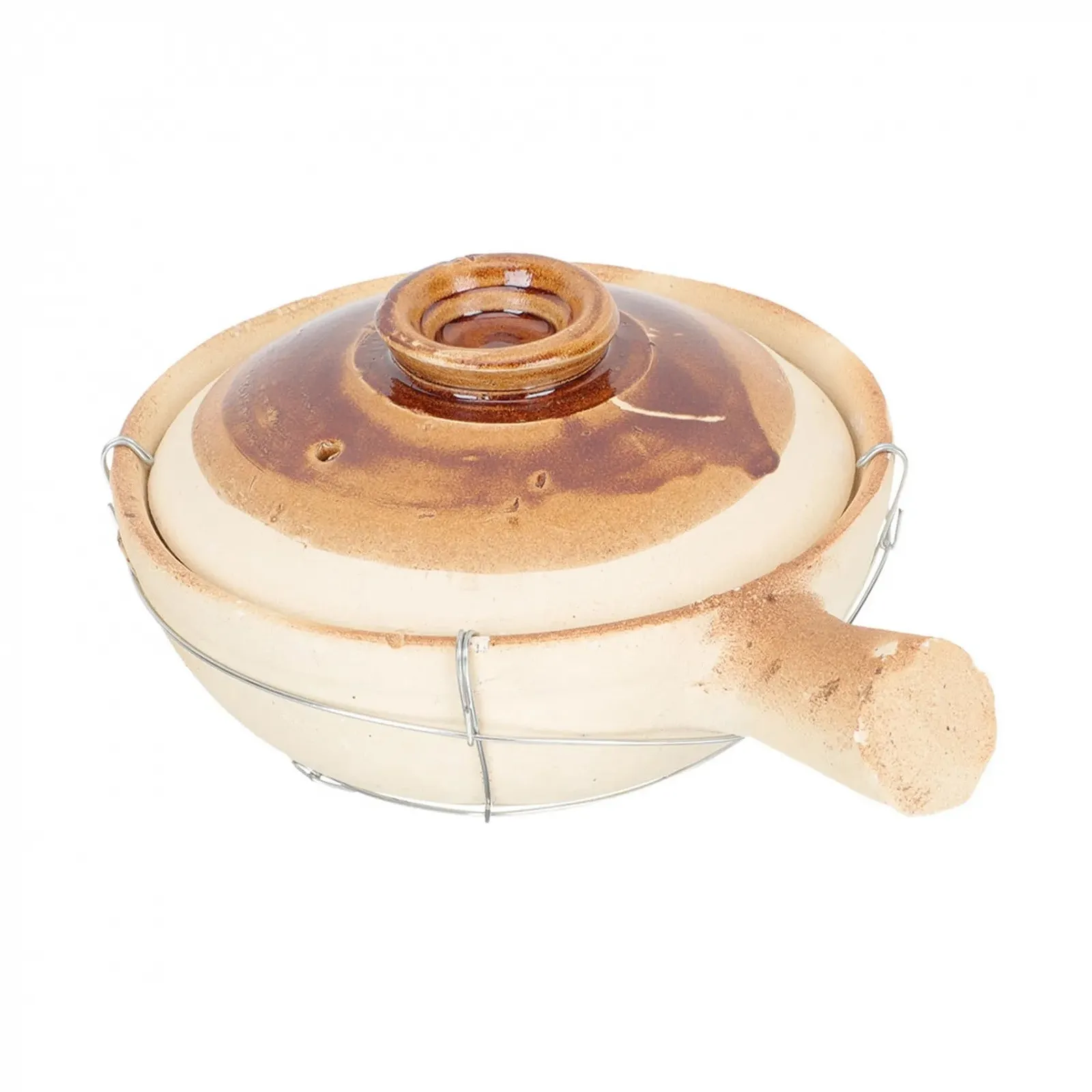 Керамічна каструля TOYANDONA з однією ручкою теракотова, фото №1