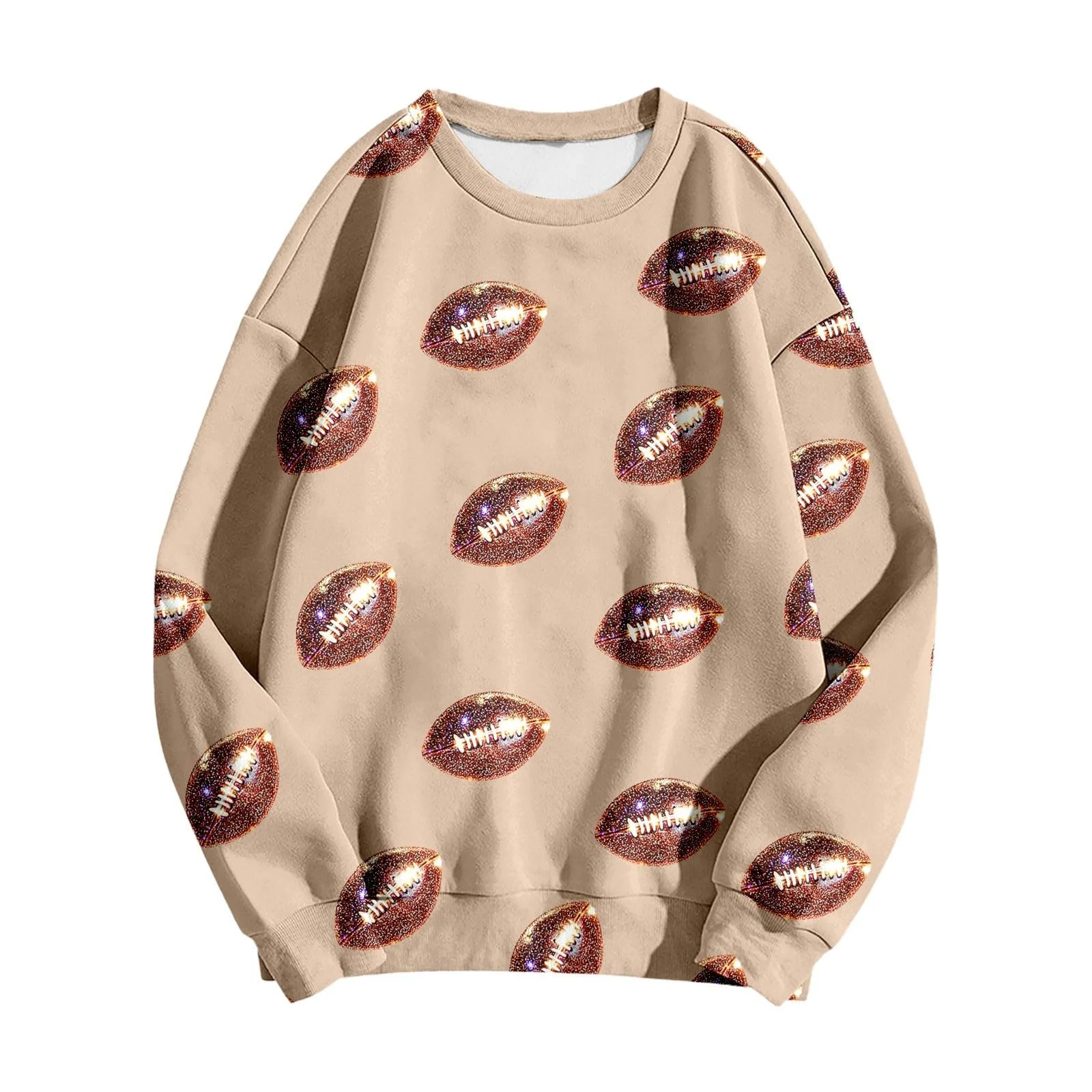 Женский свитшот Game Day Graphic 2025, спортивный, с круглым вырезом, Y2K, College Fashion, свободного кроя, тонкий, с рисунком, комфортный, осень, фото №4