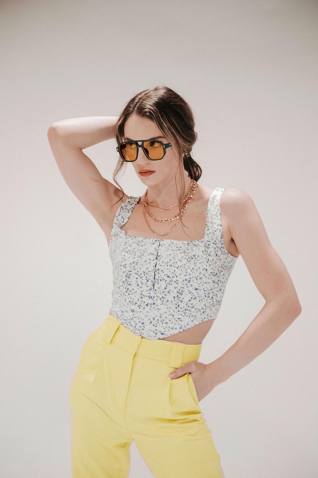 Сонцезахисні окуляри Авіатор YAMEIZE Ретро Прямокутні з подвійним мостом, фото №2