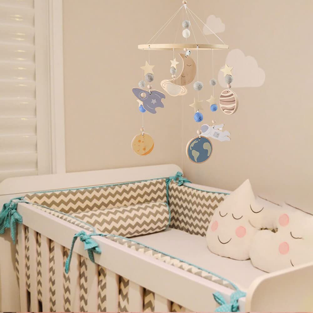 Uposao Baby Mobile Windspiele звезда Луна Фетр Mobiles Anhänger Для детской кроватки, фото №3