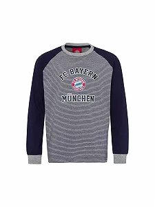 Піжама FC Bayern München Дитяча В Смужку Синьо-Сіра - Фото 1