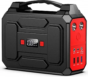 Портативная электростанция Powkey Tragbare 99Wh/27000mAh Tragbares Kraftwerk 100W Solargenerator mit 230V AC Ausgang/QC 3.0 18W USB/Typ-C für Camping Wohnmobile - Фото 1