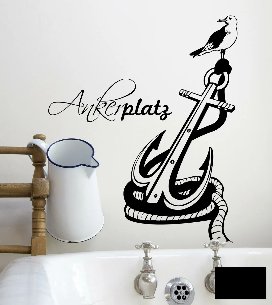 Наклейка на стіну M1472 Anchor XS 40 x 52 см Black, фото №1