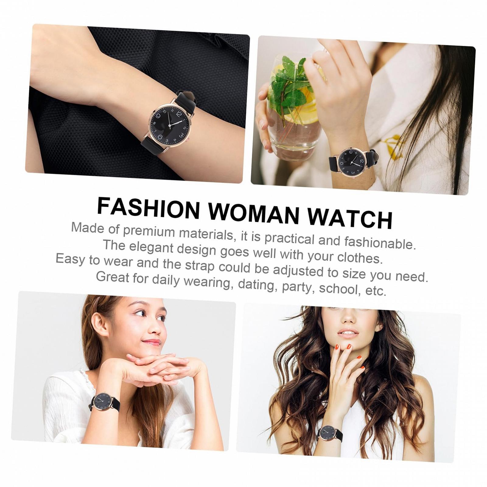 Жіночий годинник Healvian, бежевий, сріблястий, фото №8