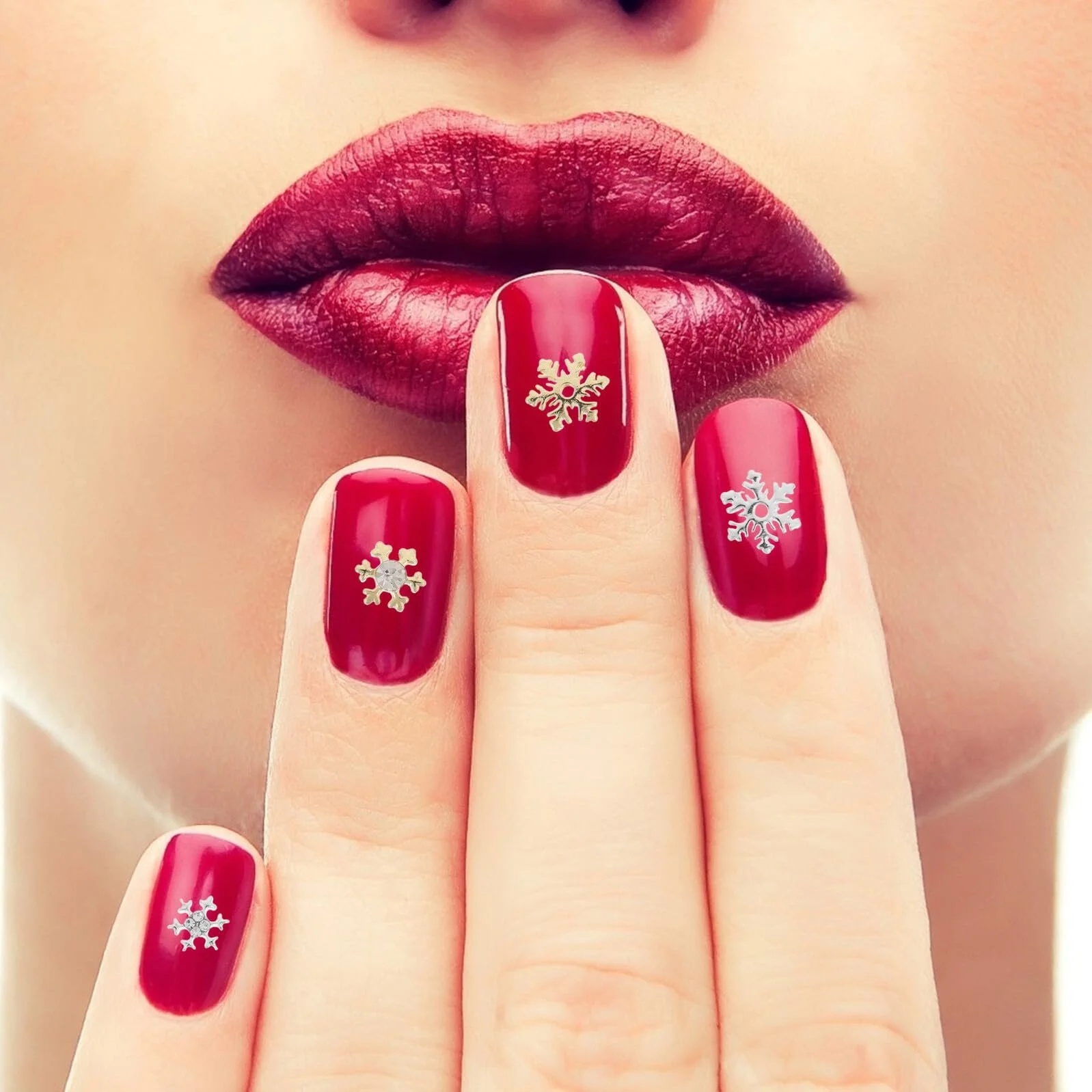 Украшения для ногтей Снежинка ERINGOGO, 60 шт., Золотые и серебряные блестящие украшения для ногтей, Мелкие украшения для ногтей для праздничных событий, фото №9