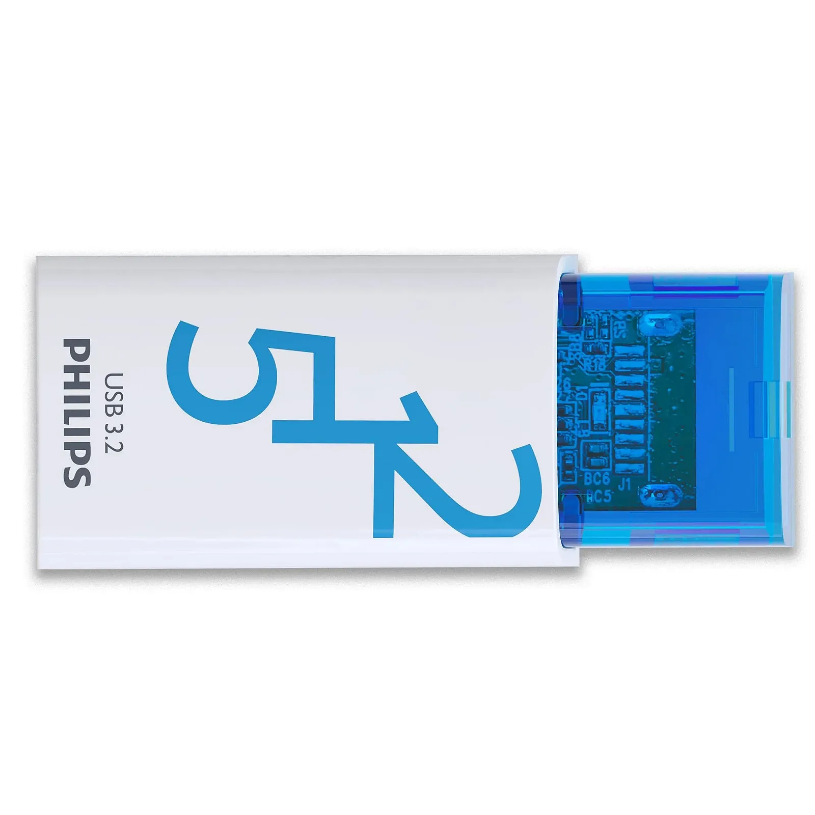 USB-флеш-накопичувач Philips Click Edition 512GB USB-C USB 3.2 Gen 1 White/Blue, фото №5 USB-флеш-накопичувач Philips Click Edition 512GB USB-C USB 3.2 Gen 1 White/Blue, фото №5