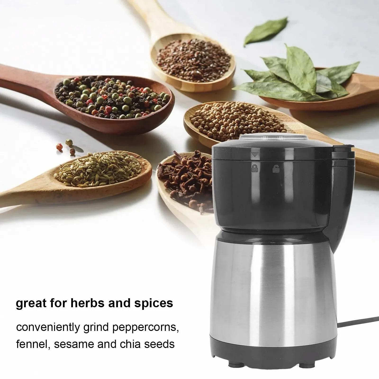 Электрическая кофемолка Topyond 200 Вт, EU Plug, 220 В, фото №4