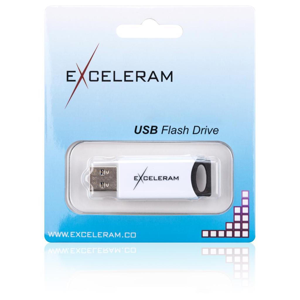 USB флеш-накопичувач Exceleram 64gb H2 Series White/Black USB 2.0 EXU2H2W64, фото №6
