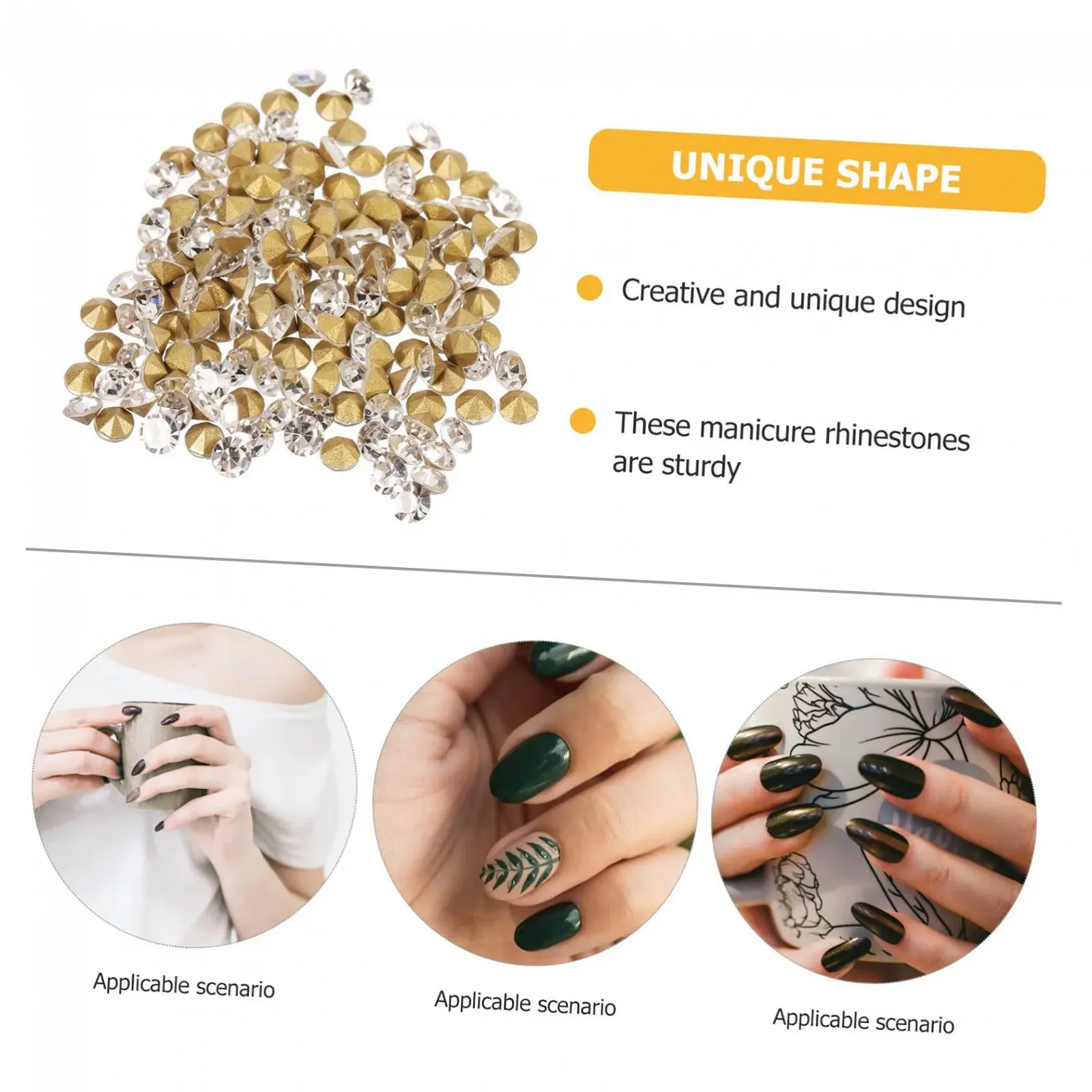 Стразы для ногтей PLAFOPE Блестящие украшения для маникюра AB кристаллы, фото №6