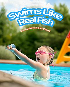 Игрушка для ванной Рыбка плавающая с LED подсветкой и термометром, изменяющая цвет глаз. synthetic.ua - Фото 1