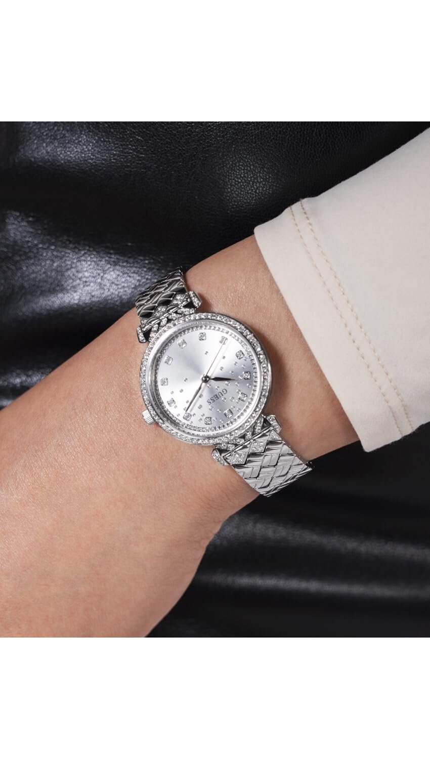 Часы Аналоговые Guess GW0763L1 Женские Кварцевые Серебристые, фото №7