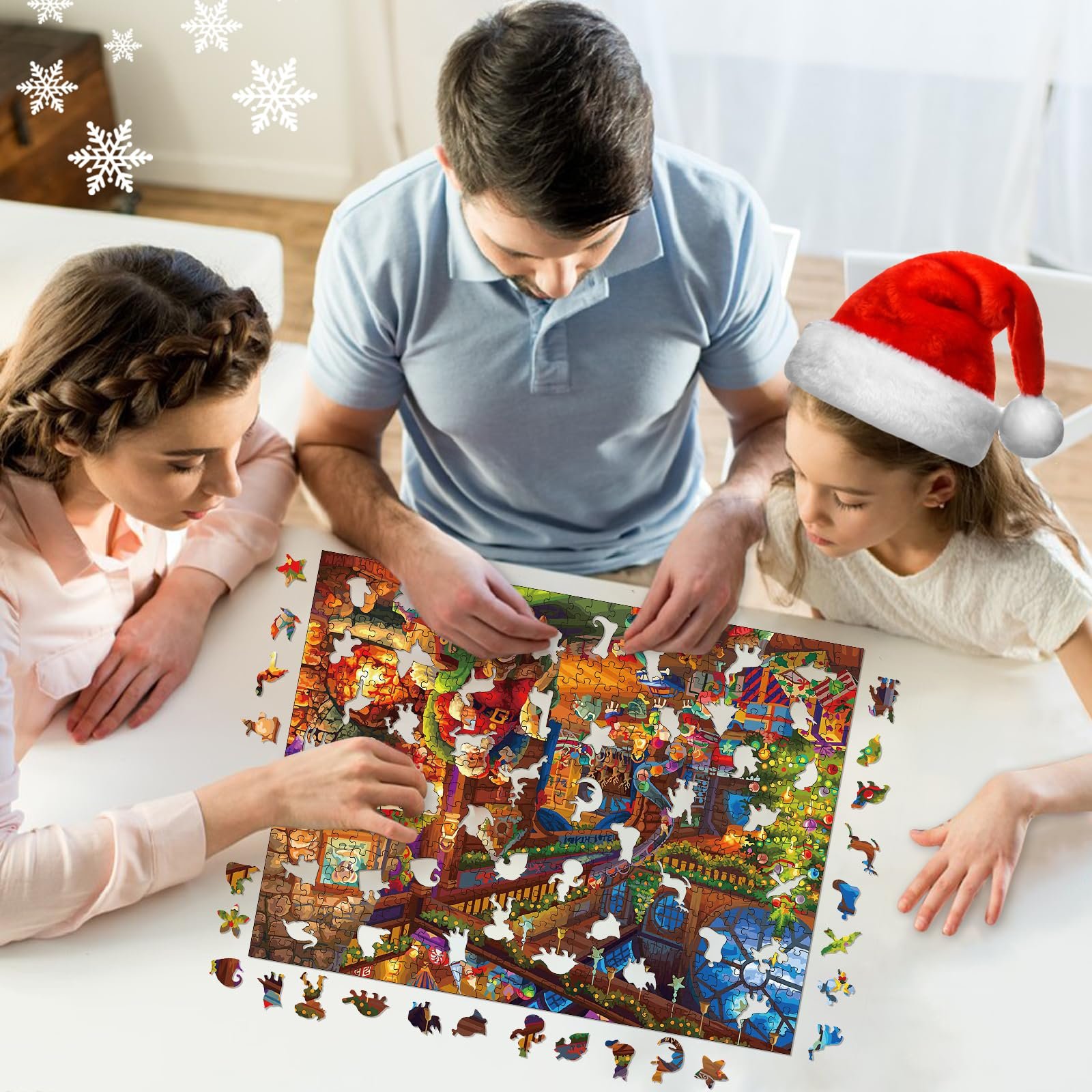 Деревянный пазл Christmas 500 элементов Уникальная форма животных (30 x 40 см), фото №5