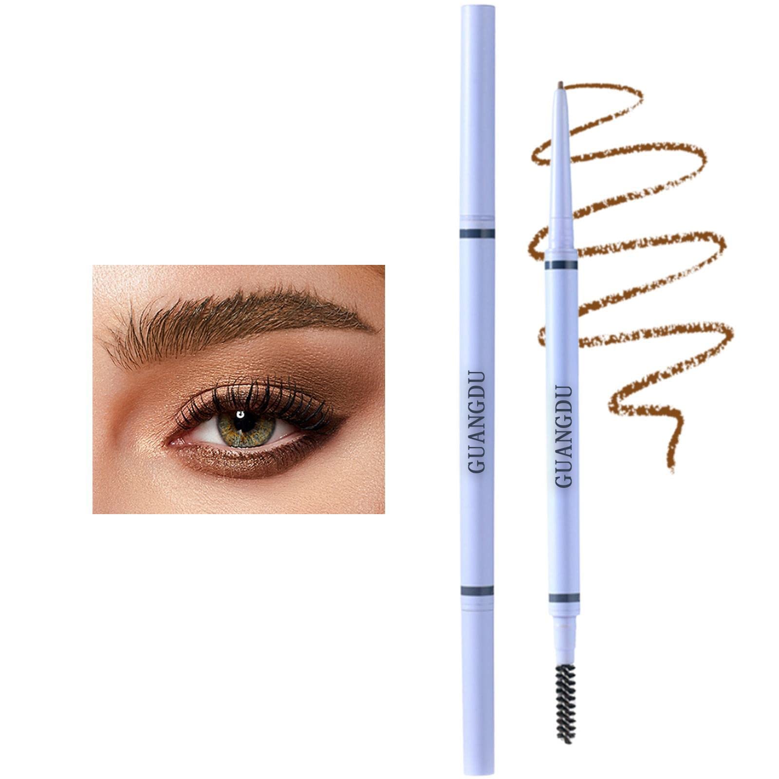Олівець для брів Hair Roller Double-Headed Slim Pencil Waterproof Білий A, фото №3