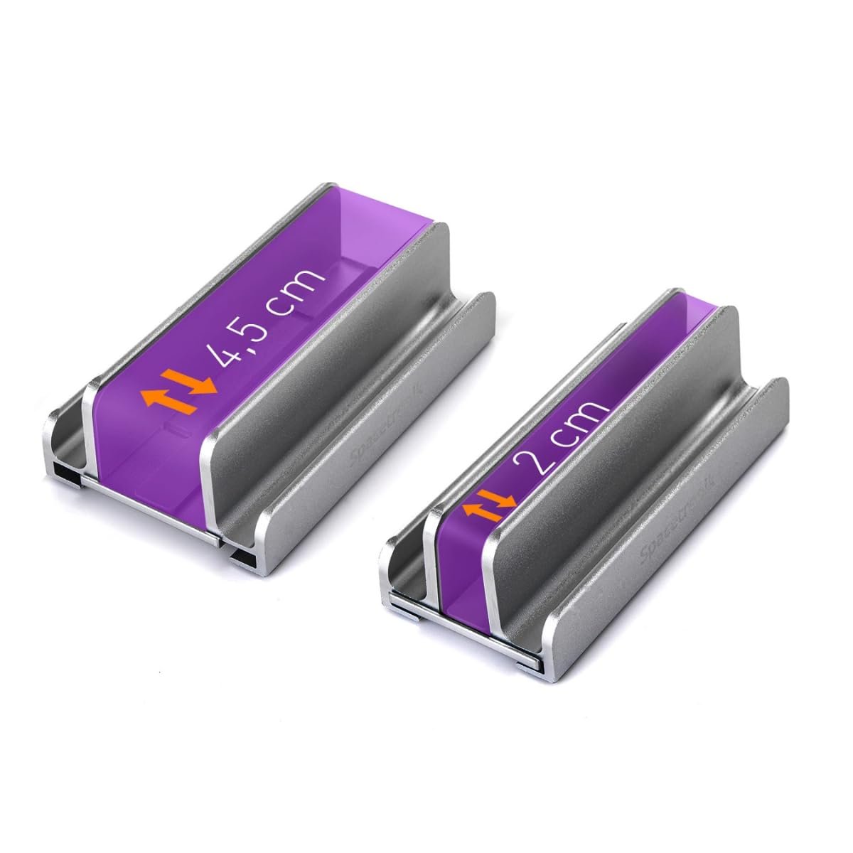 Підставка для ноутбука вертикальна Spacetronik 3-в-1 Алюміній Регульована, фото №6